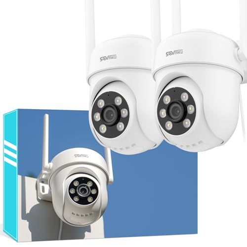 Vicohome 2K Outdoor Camera, Plug-in, 24/7 Recording, AI Tracking, Home Security, 2.4GHz Wi-Fi, 360° View Pan/Tilt, Two Way Audio, Color Night Vision, Easy to Setup, Strobe Siren,180 Days Care Plan