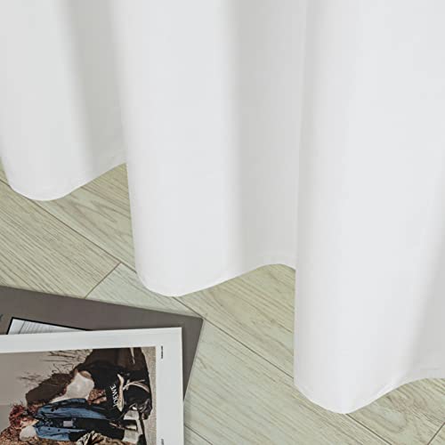 YoungsTex White Linen Blackout Curtains 45 Inch Length, Full Room Darkening Short Window Drapes with Grommet Thermal Insulated for Living Room Bedroom, 2 Panels, 52 X 45 Inch by YoungsTex - Image 7