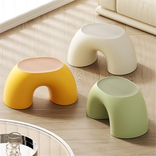 BAMFY Antidérapant Tabouret Toilette épaissi PP Changement de Chaussures pour Les Enfants Tabouret, Marche Pied Toilette pour la Salle de Bain Repose Pied Toilette Portable(Blanc) – vue 6