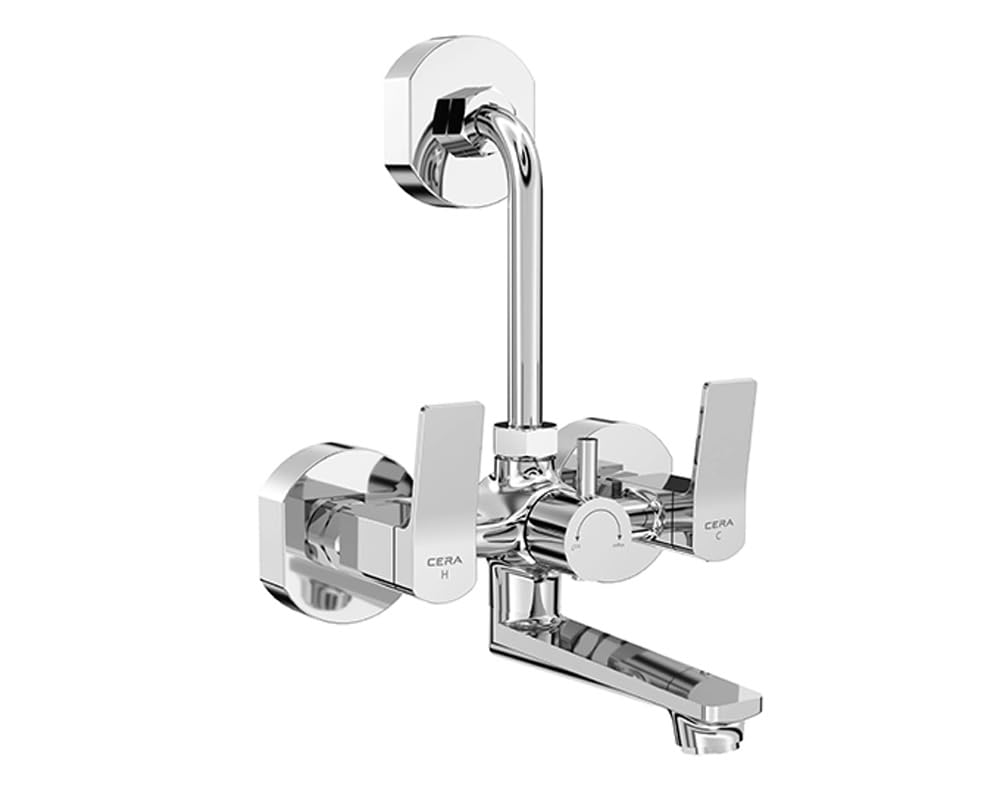 CERA Sylvina Wall Mixer 2-in-1 Spout Wash Basin Water Tap | Sink Faucet | Water Saving Features | Wall Mount | Chrome Finish | Durable and Reliable Premium Solid Brass | F1021401CH (B0D3CLD73B) Amazon Price History, Amazon Price Tracker