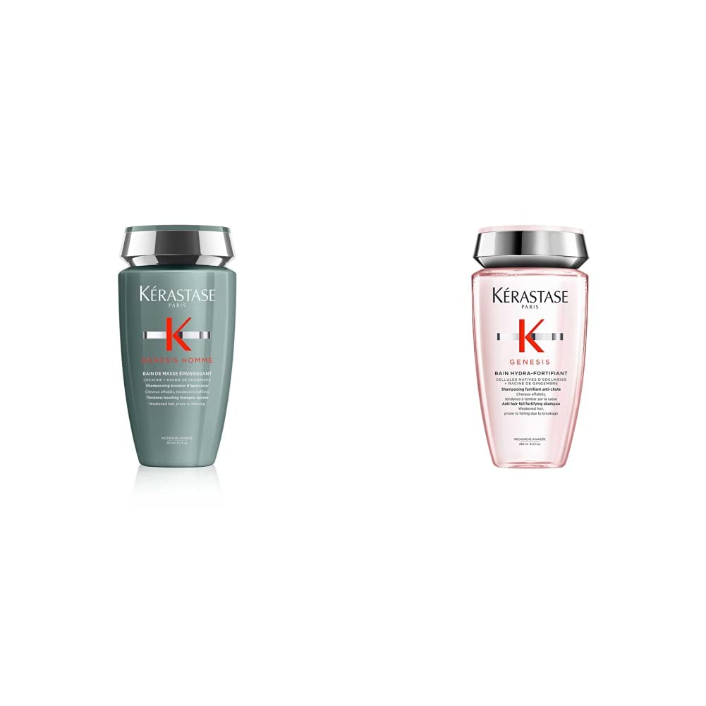 Kérastase Genesis Homme, Shampoo per Capelli Indeboliti Tendenti Ad Assottigliarsi, Bain de Masse Épaississant, 250 ml