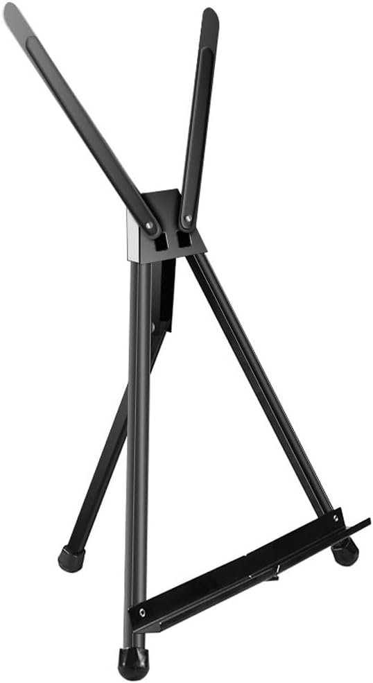 HBJWOV Metal Sketch Easel Stand Foldable Tripod Easel Portable Adjustable Aluminum Easel Sketch Artist Art Supplies