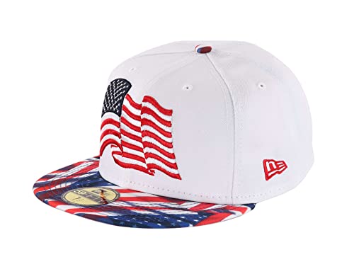 New Era USA White Navy Waving Flag 59Fifty Basecap - 6 7/8-55cm (S)
