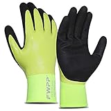 FWPP Safety Work Gloves, Double Nitrile Coated Firm Grip (2nd Generation More Wear-resistant)...