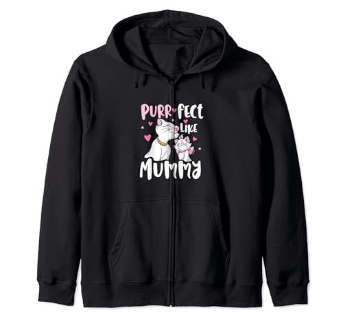 Sweat Disney Les Aristochats rose pour fille avec fermeture éclair et capuche confortable