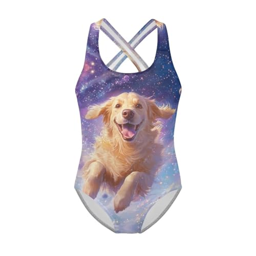 Image of One Piece Swimsuit Girls Cross-Back Bathing Suit 5-14Y Kids Swimwear Cute Swimsuits Sleeveless Bathing Suits