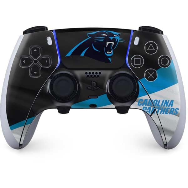 Skinit Decal Gaming Skin Compatible with PS5 DualSense Edge Pro Controller - Officially Licensed NFL Carolina Panthers Design