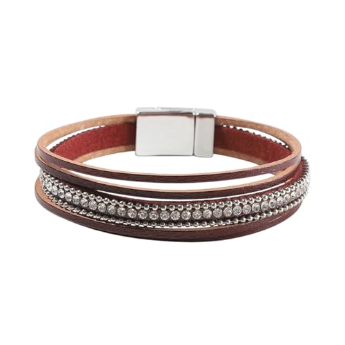Bracelet en cuir véritable fait main pour femme aux détails uniques