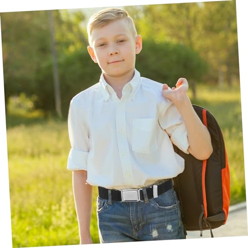 PartyKindom 2pcs Magnetic Buckle Waist Belt for Adjustable Elastic Stretch Waistband for Boys and Lightweight Uniform Accessory Comfortable Fit for School and Daily Wear4