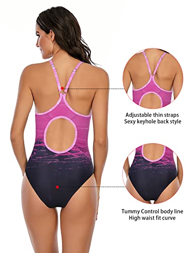 Image of Century Star Women Athletic One Piece Swimsuits-2026 Training Bathing Suits for Teens Juniors