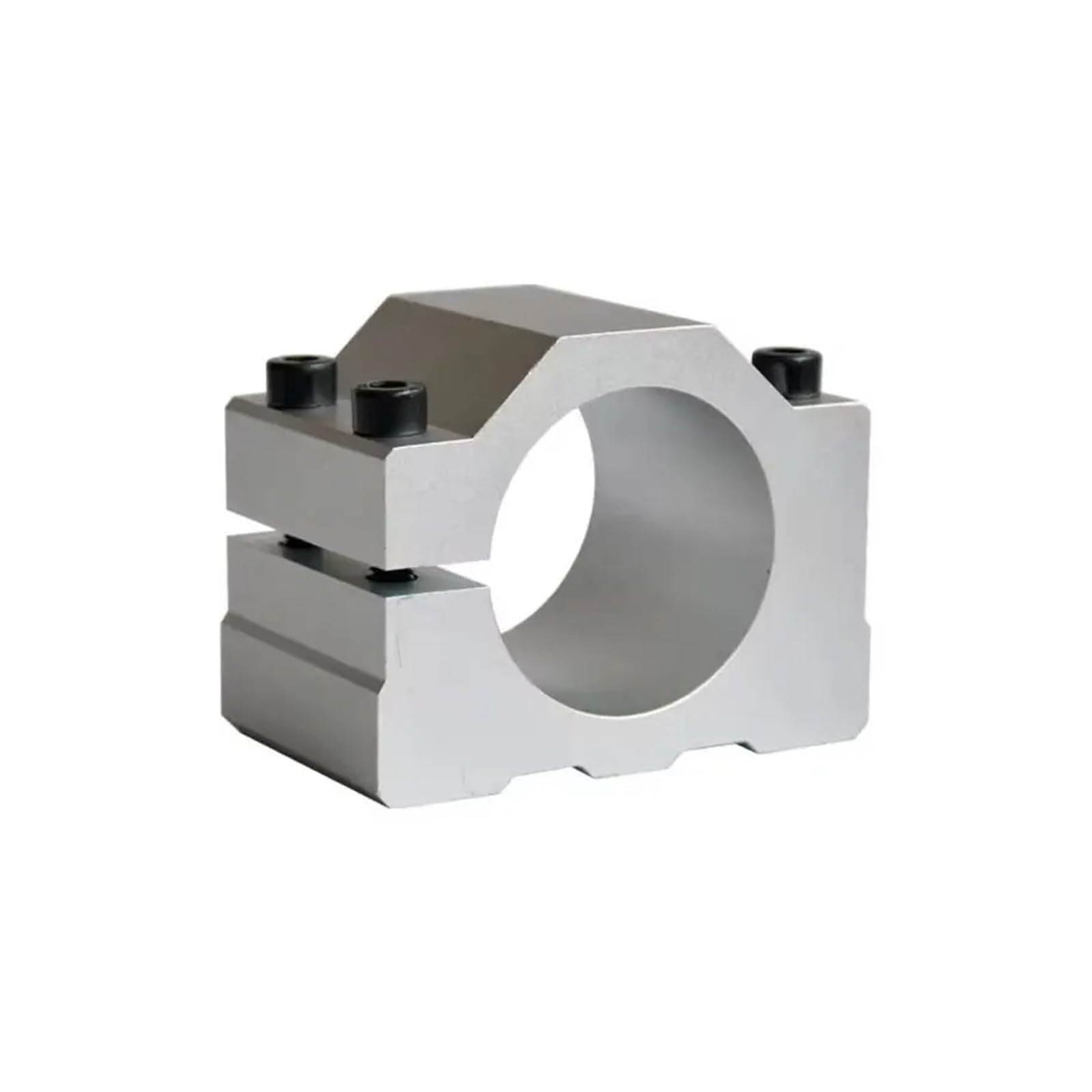 Abrazaderas de manguera, abrazaderas tubo, abrazadera CNC, soporte montaje husillo, 50 diámetros, 48 ​​mm/50 mm/52 mm/54 mm/56 mm, aluminio con 4 pernos hexagonales(52mm)