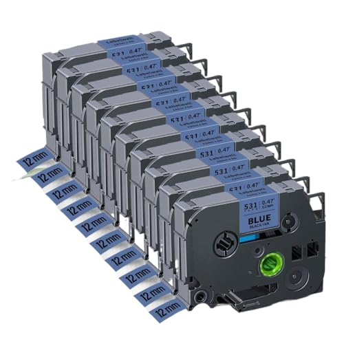 3PK 10PK TZE231݊̂郉xe[v́APTH110xv^[pTZEzCgTZE-231 TZE-221 TZE-211 TZE-211gpē삵܂(10PK Black on Blue)