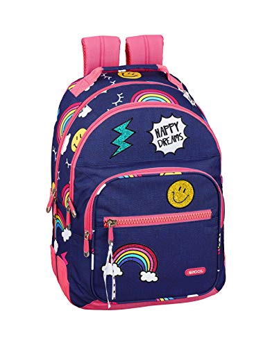 MOOS Dreams Mochila Doble con cantoneras Adaptable a Carro  Azul Tejano