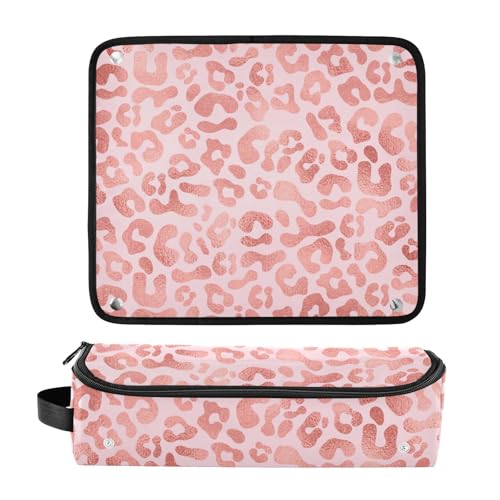 Bolsa de viaje para herramientas de cabello 2-en-1 rosa miniatura 3