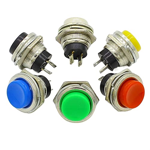 Interrupteur à bouton-poussoir momentané 16mm pour tableau de bord auto - 4