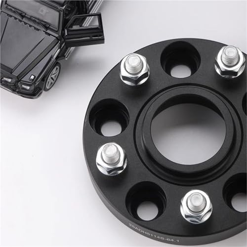 Élargisseur de voie en aluminium 30mm noir pour moyeu de roue Benz 1PC - 3