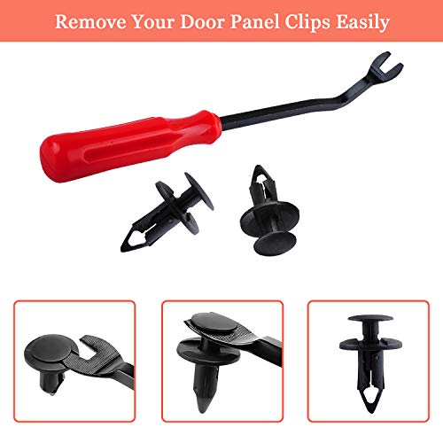 Gekufa 7661855 Plastic Fender Clips Body Rivets 100PCS with Fastener Remover & Panel Removal Tool Kit Compatible with Polaris Ranger RZR Sportsman Kawasaki Teryx Honda ATV UTV, 8mm Push Pins - Thumbnail 3