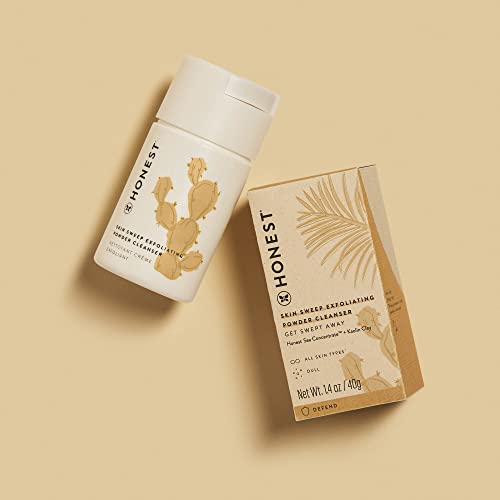 Honest Beauty Skin Sweep Exfoliating Powder Cleanser Kaolin Clay |Detoxify + Purify| Vegan + Cruelty Free |1.4 Oz. #TOP7
