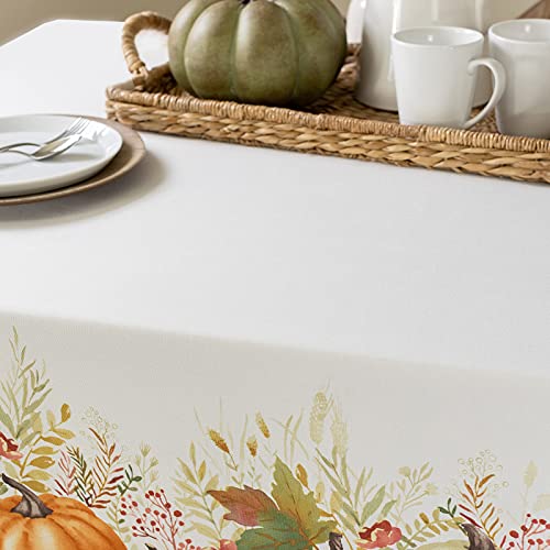 image for Benson Mills Autumn Printed Spill Resistant Fabric Tablecloth for Than