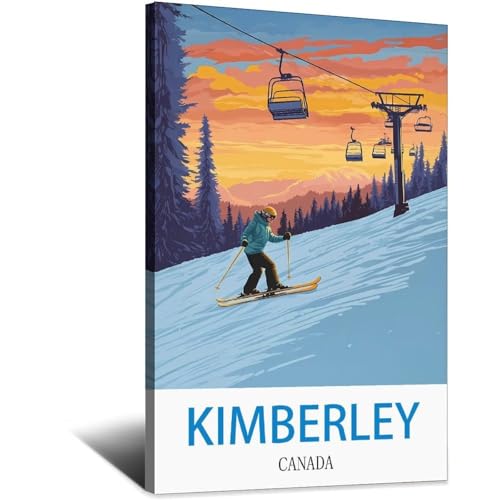 Kimberley Canada affiche de voyage vintage 20x30 cm pour décoration murale rétro LNBIAND