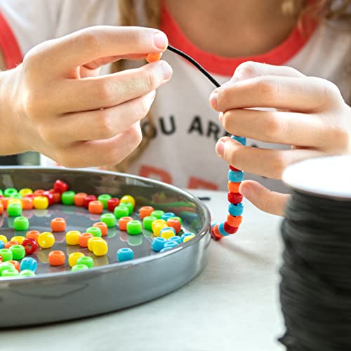 Mahitoi Black Elastic Cord 2Mm Thick 72Yrds Roll Perfect For Jewelry, Black Rubber With Black Polyester Cover, Easy To String & Knot For Beads, Hair Ties And Home Décor, Handmade Gifts, Diy Face Mask #TOP4