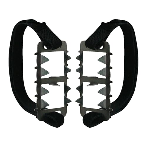 Tacos de nieve, 2 piezas antideslizantes para senderismo, empuñaduras de hielo para botas, pinzas ajustables, equipo al aire libre para adultos, aventureros, ancianos, senderismo, caminar, escalada