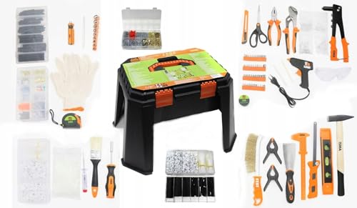 ISMA Werkzeugkoffer gefüllt profi/Meister werkzeugkoffer/Werkzeugkasten gefüllt, 1500-teilig