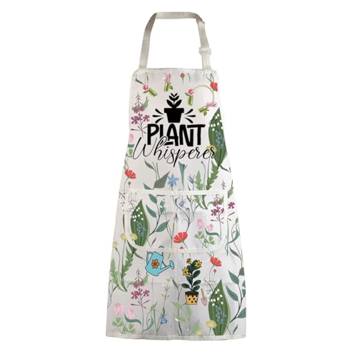 MBMSO Gardening Apron - Plant Whisperer Apron for Gardener Gifts