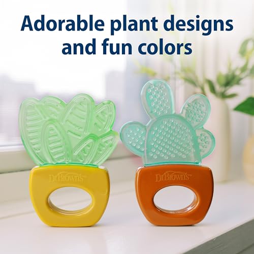 Dr. Brown's Aqua Cool Water-Filled Teether, Green Cacti, 4-Pack - image 6