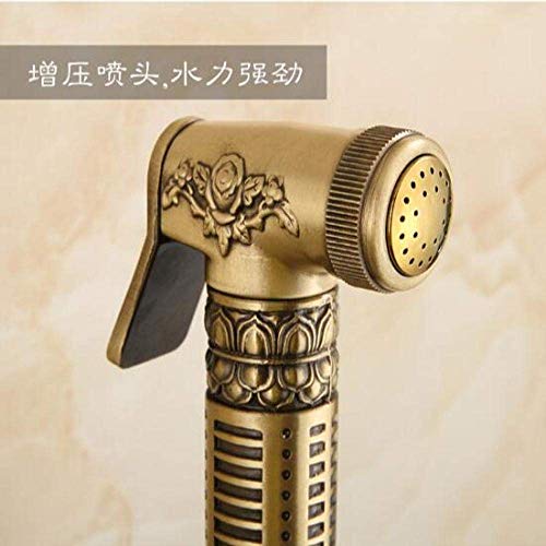Grifo de bronce para lavabo de baño con ducha spray de cobre 2