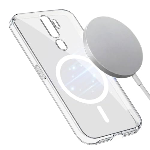 Image of Jkobi Lifetime Anti-Yellow MagSafe Compatible Clear Back Cover Case for Oppo A5 (2020) | A9 (2020) (Sleek Hard Crystal | Shockproof and Camera Protection)