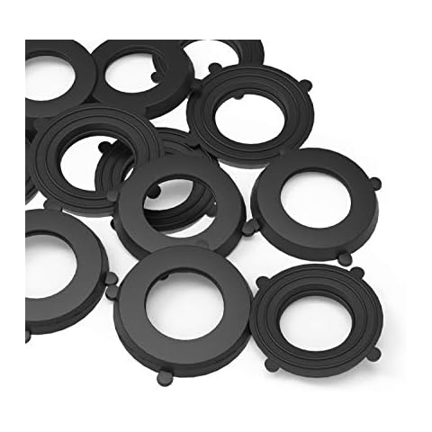 Skytree, 50 Pack Rubber Washers, Garden Hose Washers Heavy Duty Silicone Rubber Washers Seals. Self Locking Tabs Keep Hose Rubber Gasket Firmly Set Inside Fittings for 3/4 Inch Garden Hose Cover