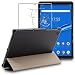 Produktbild ebestStar - kompatibel mit Lenovo Tab M10 FHD Plus 10.3 Hülle Smart Cover {Ultra Dünn} Schutzhülle Etui, Ständer Case, Schwarz + Panzerglas Schutzfolie