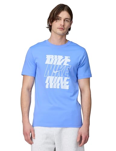 Nike Men's NSW Nike Block Stack Tee, Royal Pulse, Medium