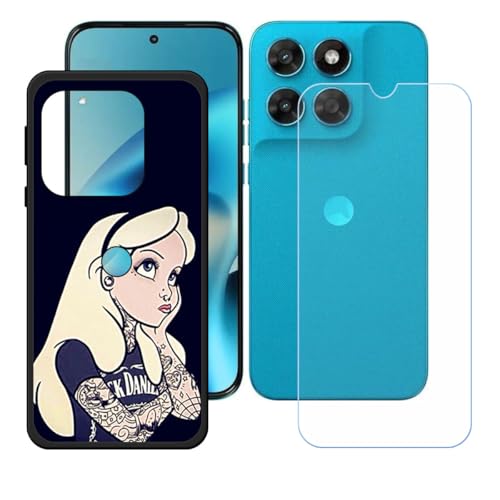 CongJiaLingXi�P�[�X �K�p���� Motorola Moto G67 (6.78") + �����K���X�X�N���[���ی�t�B���� �A���ȃ\�t�g�V���R���P�[�X�ی�TPU�J�o�[�̃P�[�X�J�o�[ - WZ1