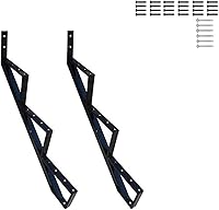 Vista 1 de MTB - Marco de escalones de acero negro para escalera de cubierta