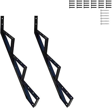 MTB Black Steel Stair Riser with 1/2/3/4/5/6/7 Steps