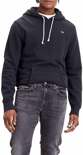 Levi's Hoodie Sudadera con Capucha, Negro Mineral, M para