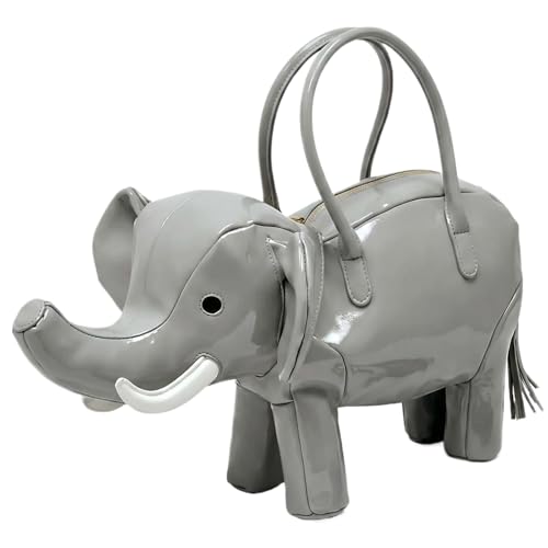 Image of Women PU Leather Unique Novelty 3D Elephant Shaped Handbag Purse Crossbody Shoulder Bag