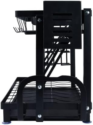 Miniatura 12 de Household Essentials Organizador de metal para encimera de 2 niveles, negro 16.25 pulgadas de largo x 12.25 pulgadas de alto