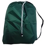 Laundry Bag with Strap, Color: Green, Large Size