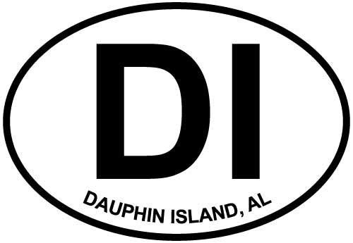 Dauphin Island Euro Oval Bumper Sticker 5"