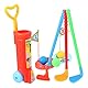 HEMOTON Kleinkinder Golfspielset, Kinder Golfkoffer Spielset Sportspielzeug – Golfschläger Spielzeug für drinnen und draußen für Jungen und Mädchen 2 3 4 5 Jahre alt