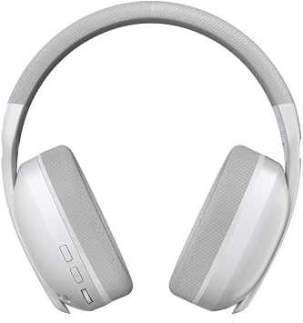 Aula S6 3 Modes Wireless 3.5mm Wired and Bluetooth 5.3 Gaming Gaming Gaming Headset White Ultra Light Memory Sponge 40mm Driver Noise Canceling