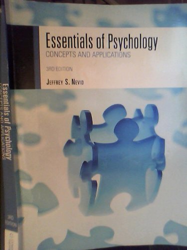 Essentials of Psychology Concepts and Applications 1133228100 Book Cover