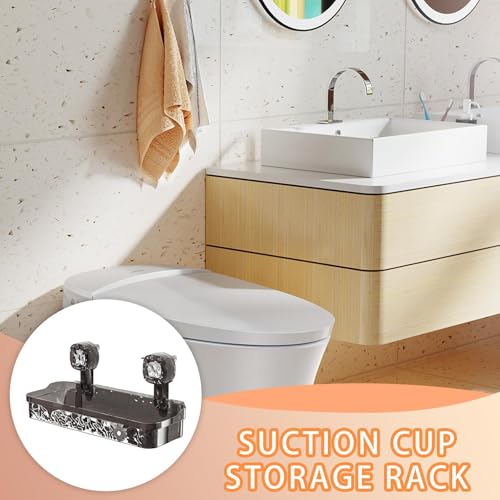 Étagère de douche d'angle sans perçage avec panier de rangement perforé - 4