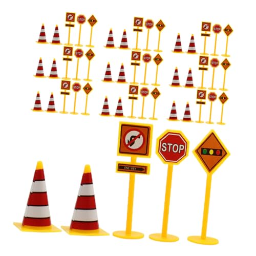 GALPADA 10Sets Road Signs Set for Traffic Signal Models for Safety Education Creative Play Traffic Signs Game for Boys