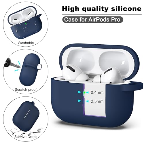 image for R-fun for AirPods Pro 2nd/1st Generation Case with Cleaner Kit,Soft Si