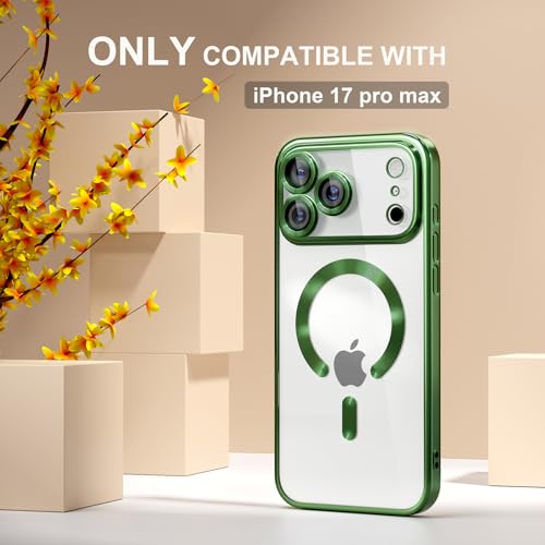 Image of Misea Magnetic for iPhone 17 Pro Max Case Compatible MagSafe Green