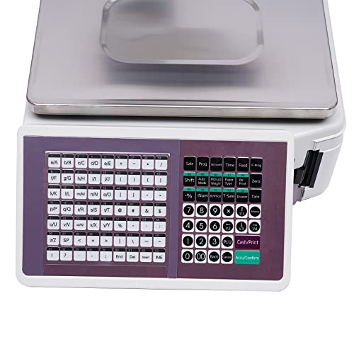 Báscula Digital Comercial con Impresora, 30kg/66lb miniatura 6